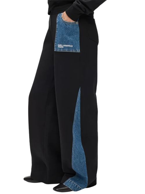 Pantaloni tuta in cotone e denim Karl Lagerfeld jeans | B1W100891GK